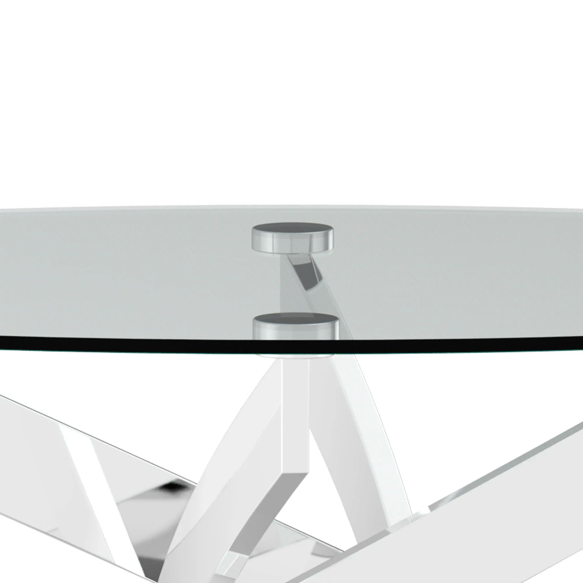 17" H Contemporary Glass Coffee Table in Living Room, Bedroom