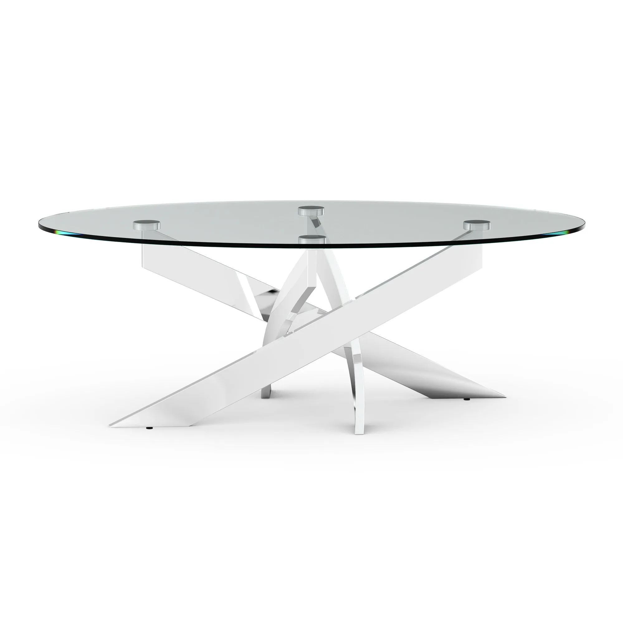 17" H Contemporary Glass Coffee Table in Living Room, Bedroom