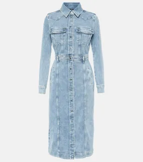 7 For All Mankind Luxe denim midi dress
