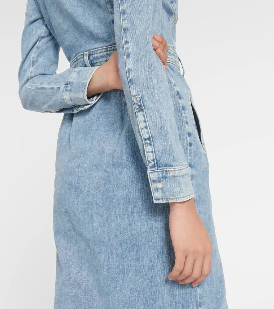 7 For All Mankind Luxe denim midi dress