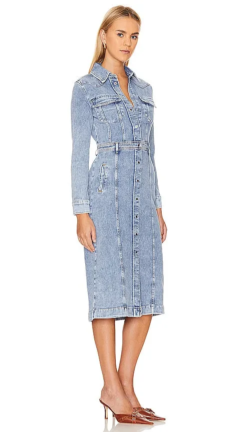 7 For All Mankind Luxe Dress in Blue