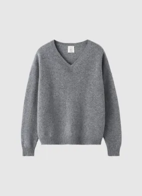 Almada Zaya V Neck Sweater in Grey