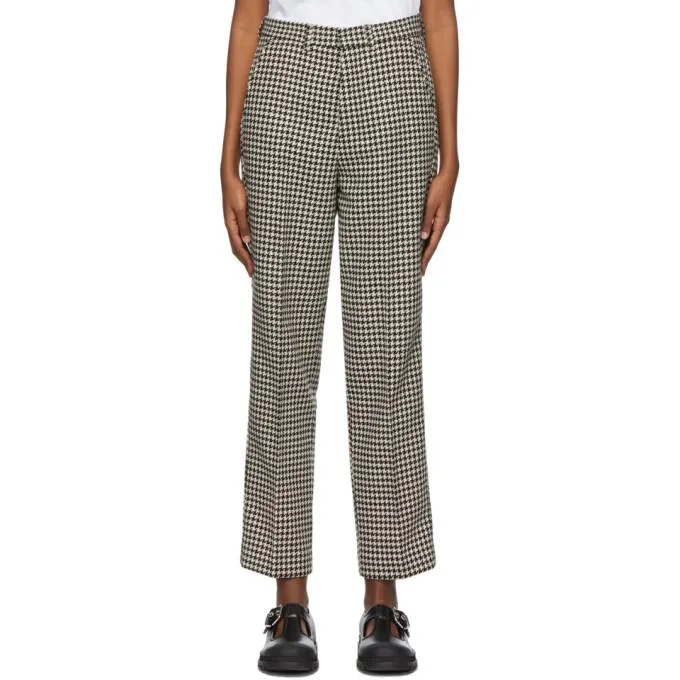 AMI Alexandre Mattiussi Black and White Tweed Trousers
