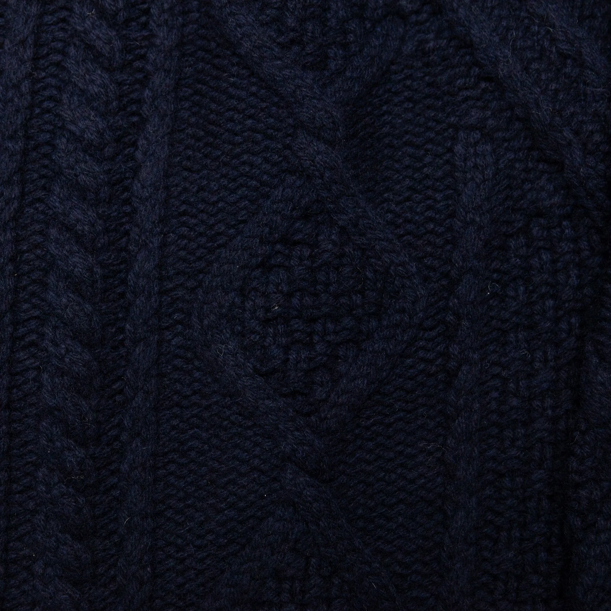 Cable Knit Fisherman Sweater in Navy