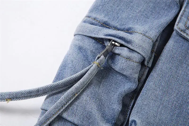 Cassie Cargo Denim Mini Skirt