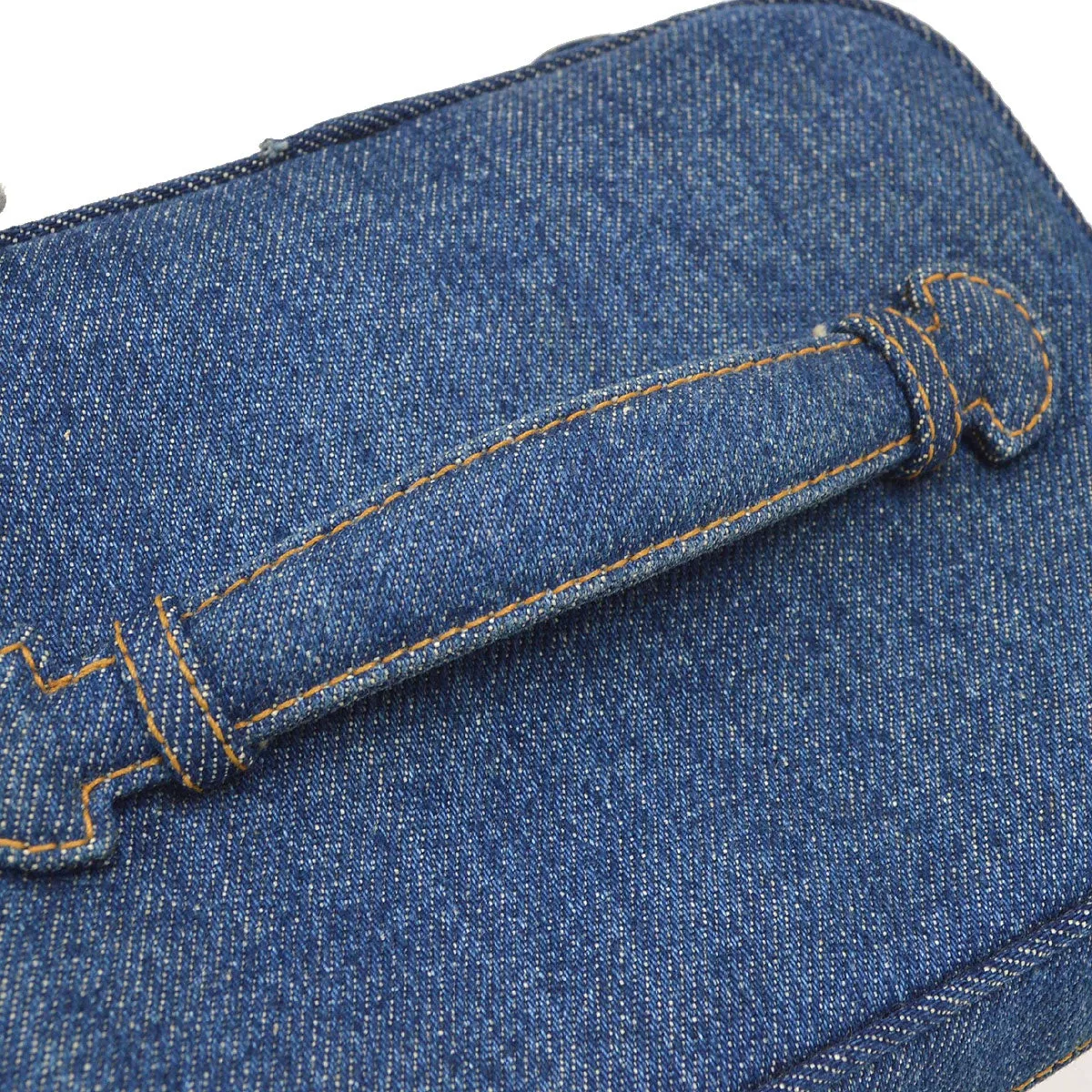 CHANEL 1996-1997 Timeless Vanity Handbag Denim 21584