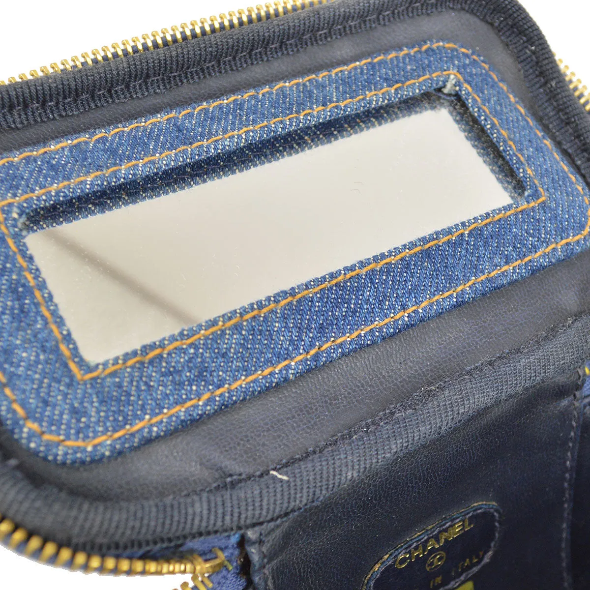 CHANEL 1997 Timeless Vanity Handbag Denim