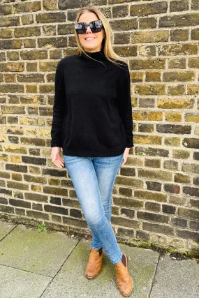 Clara Funnel Knit | Black