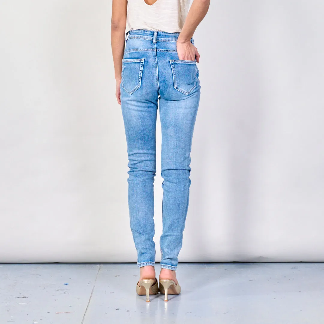 Classic slim-fit denim jeans wholesale