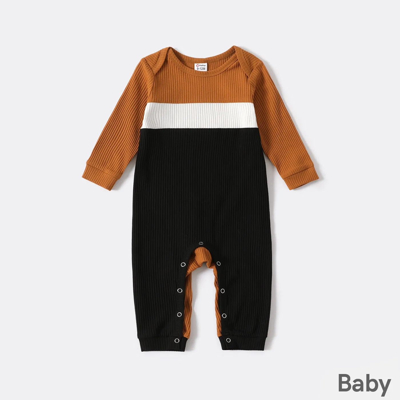 Color Block Family Matching Crewneck Long-sleeve Sweatshirts