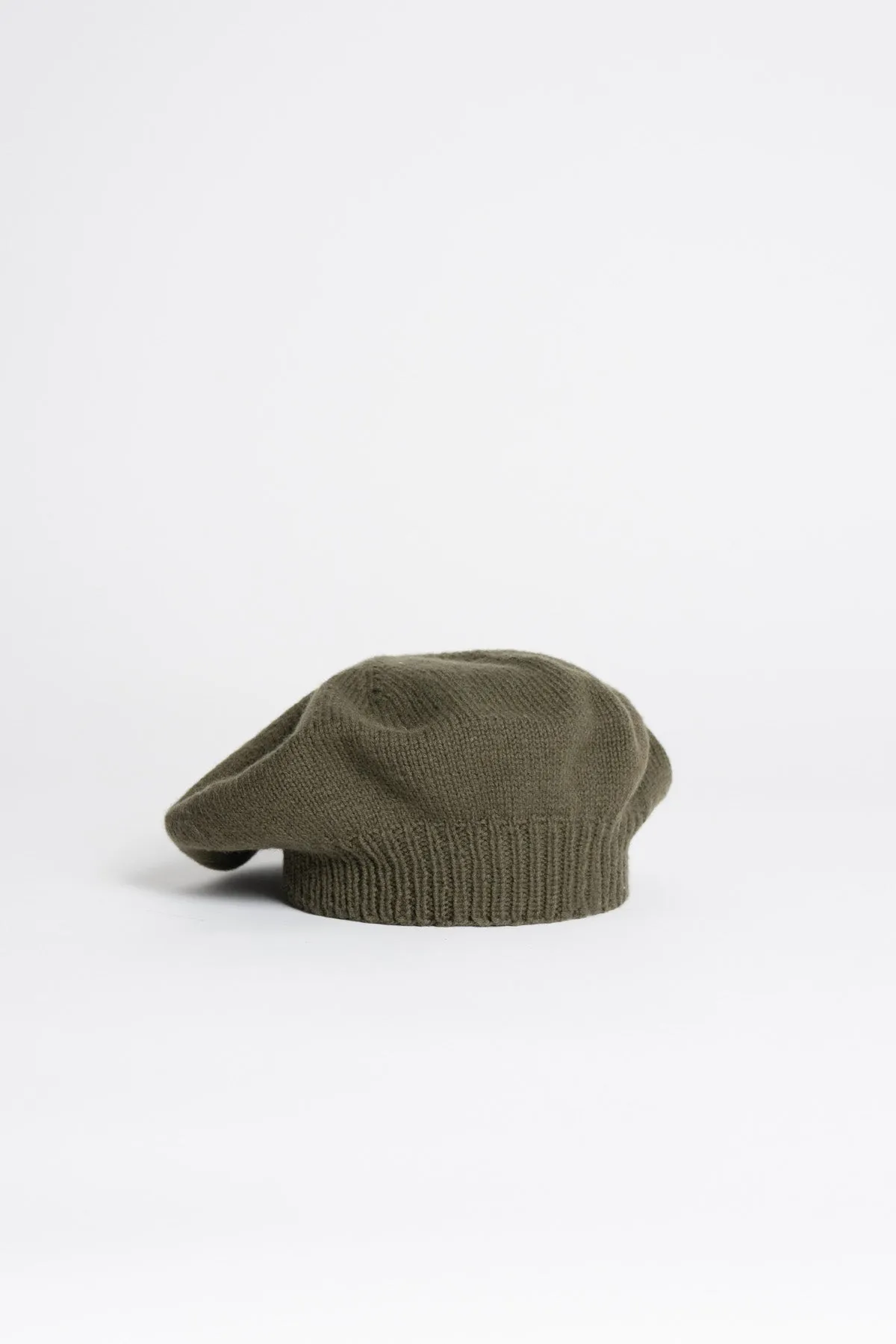 Dinadi Merino Beret Olive Green