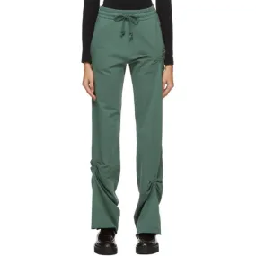Dries Van Noten Green Ruched Lounge Pants