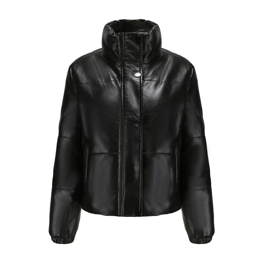 Fashion Bomber PU Leather Jacket