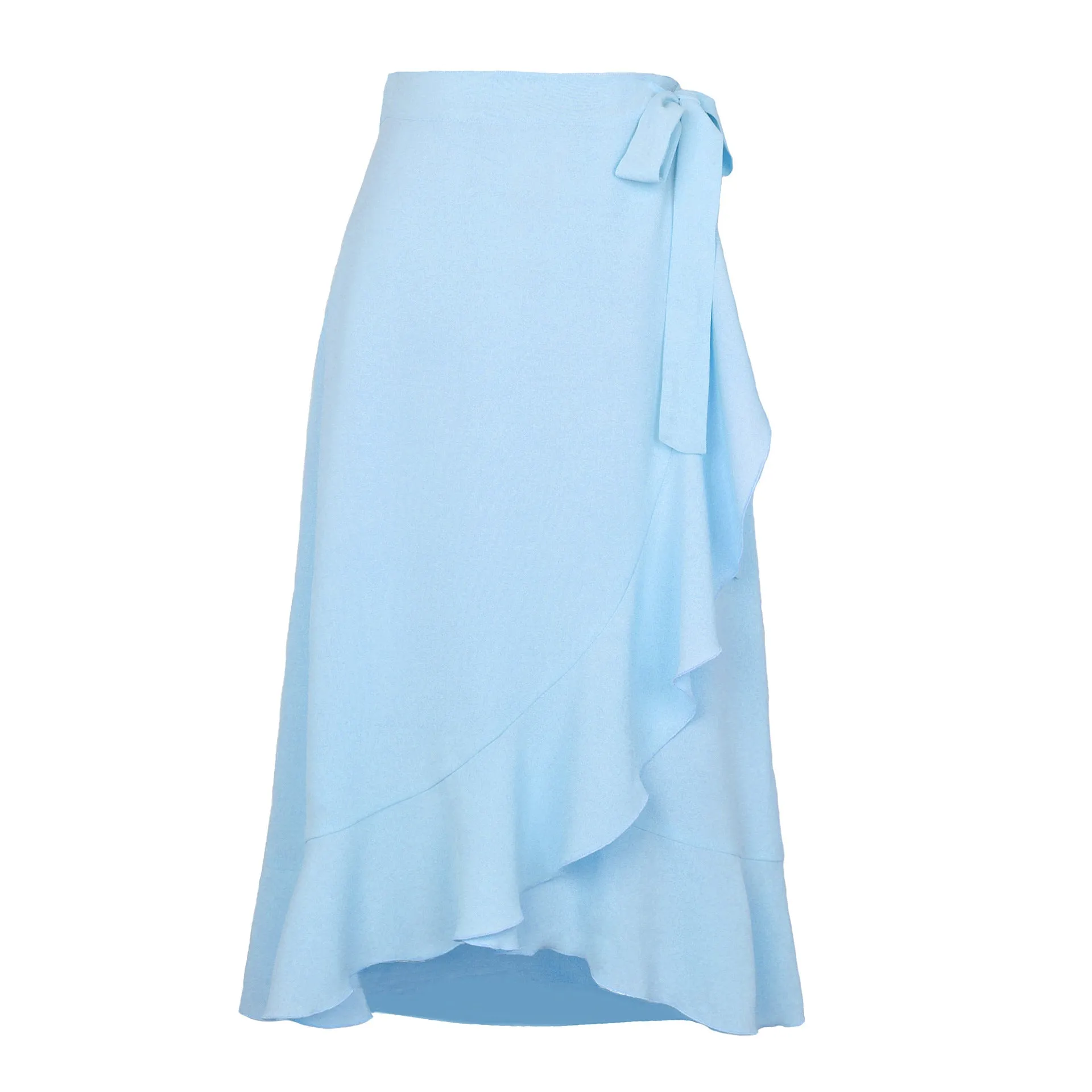 Fresh And Sweet Summer Self-tie Irregular Solid Skirt Women's Dress