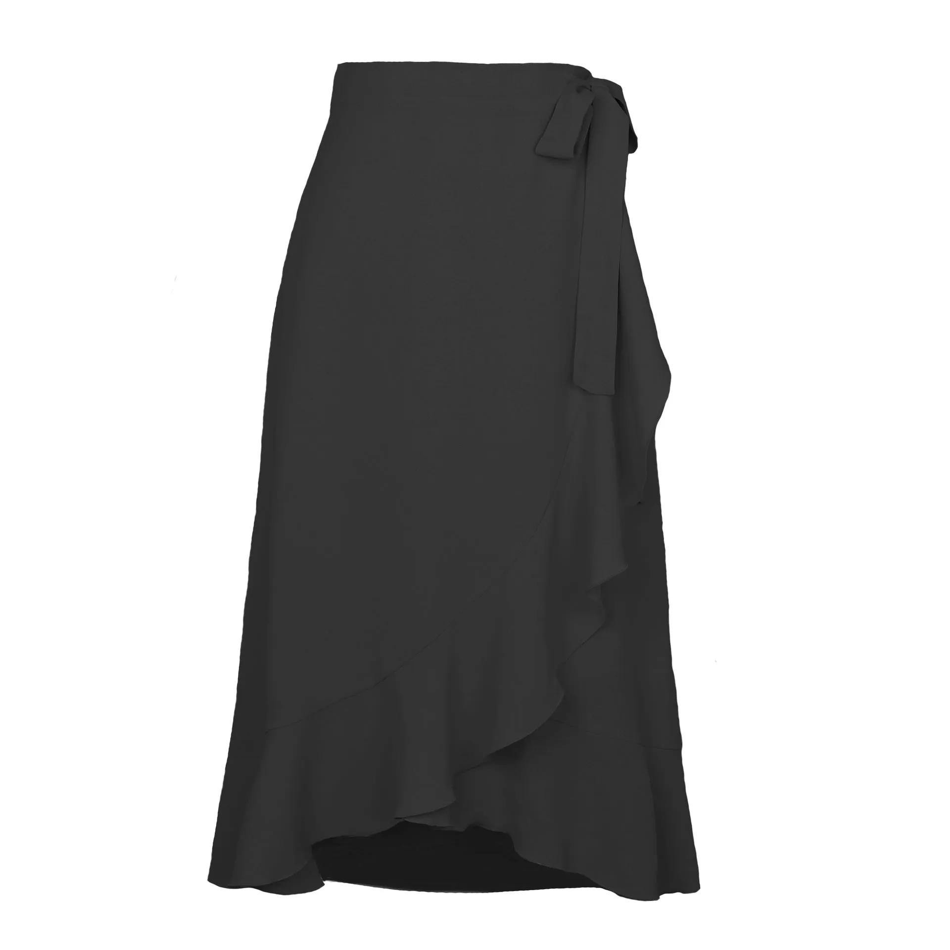 Fresh And Sweet Summer Self-tie Irregular Solid Skirt Women's Dress