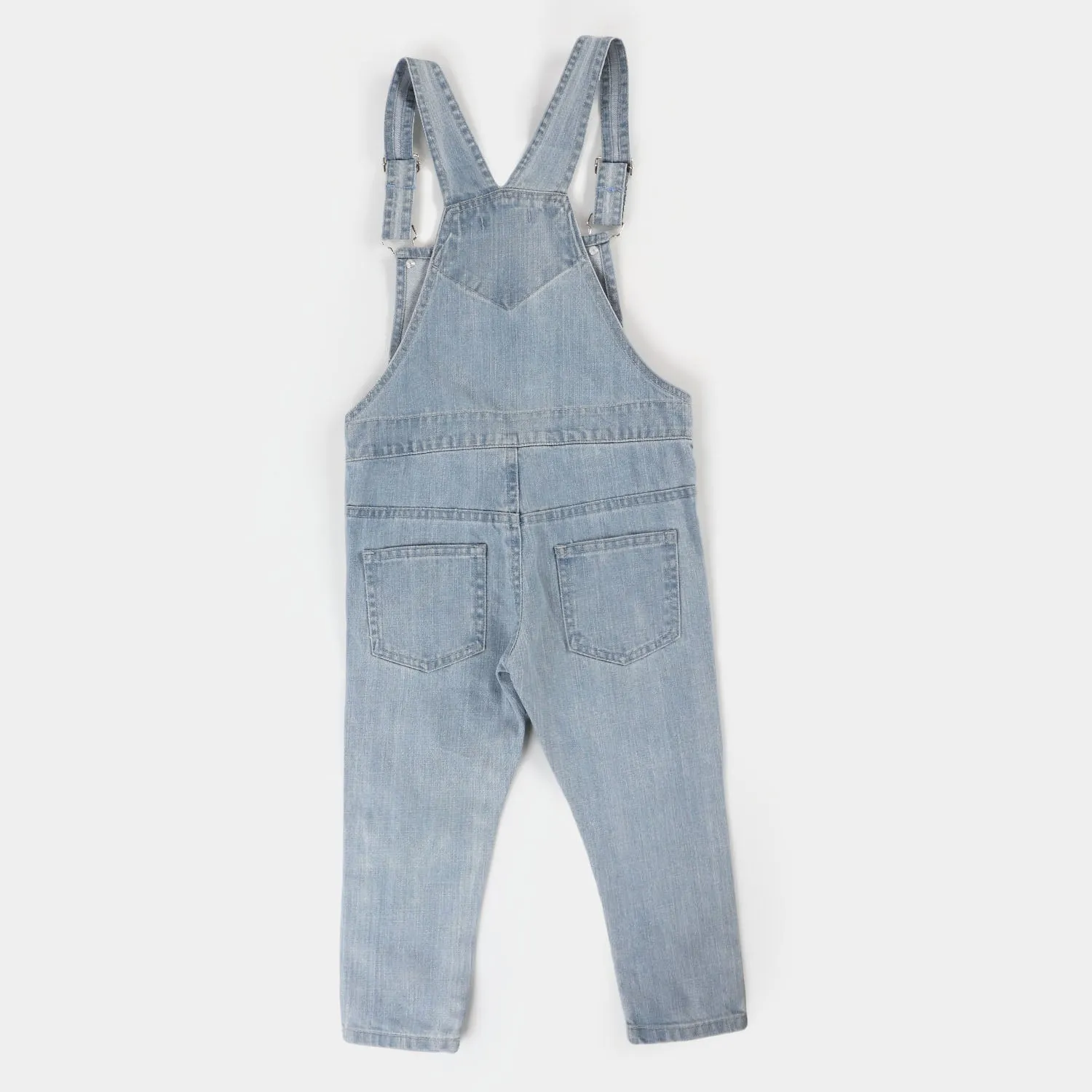 Girls Denim Over All Game - Ice Blue