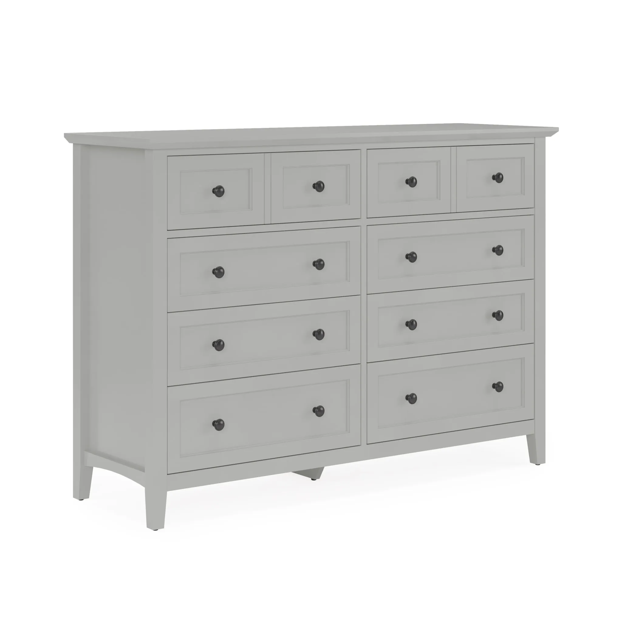 Grace Eight Drawer Dresser in Elephant Gray