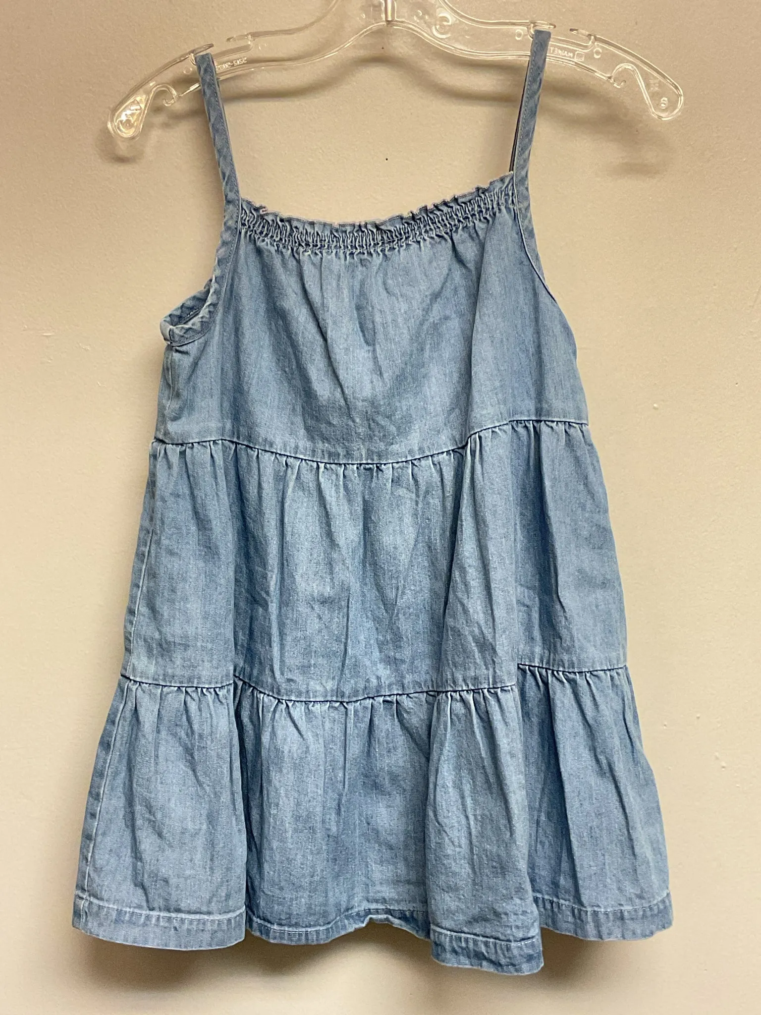 Hanna Andersson Size 8 Denim Cotton Big Girls Blouses & Button Downs
