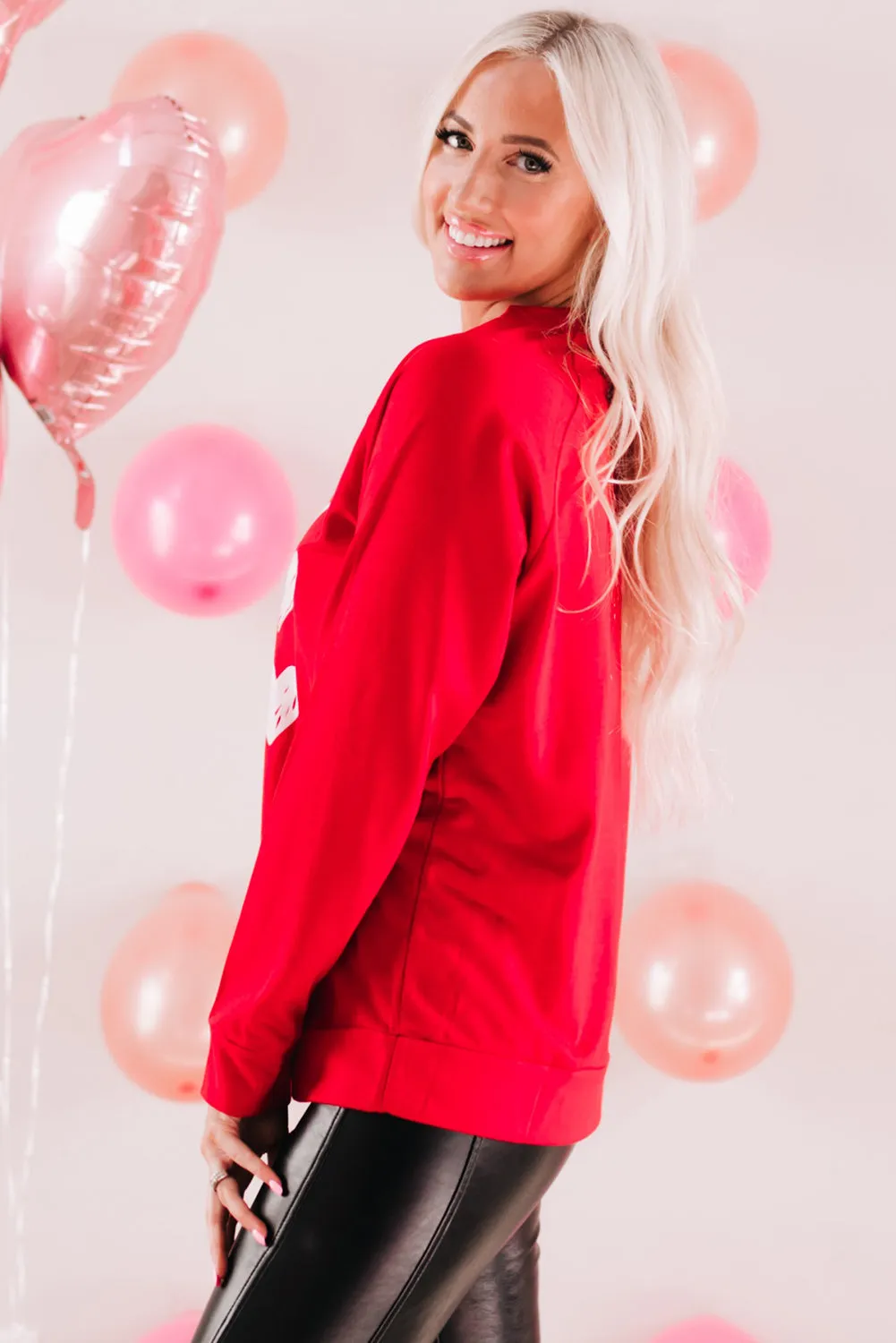 Hearts Crewneck Women Sweatshirt
