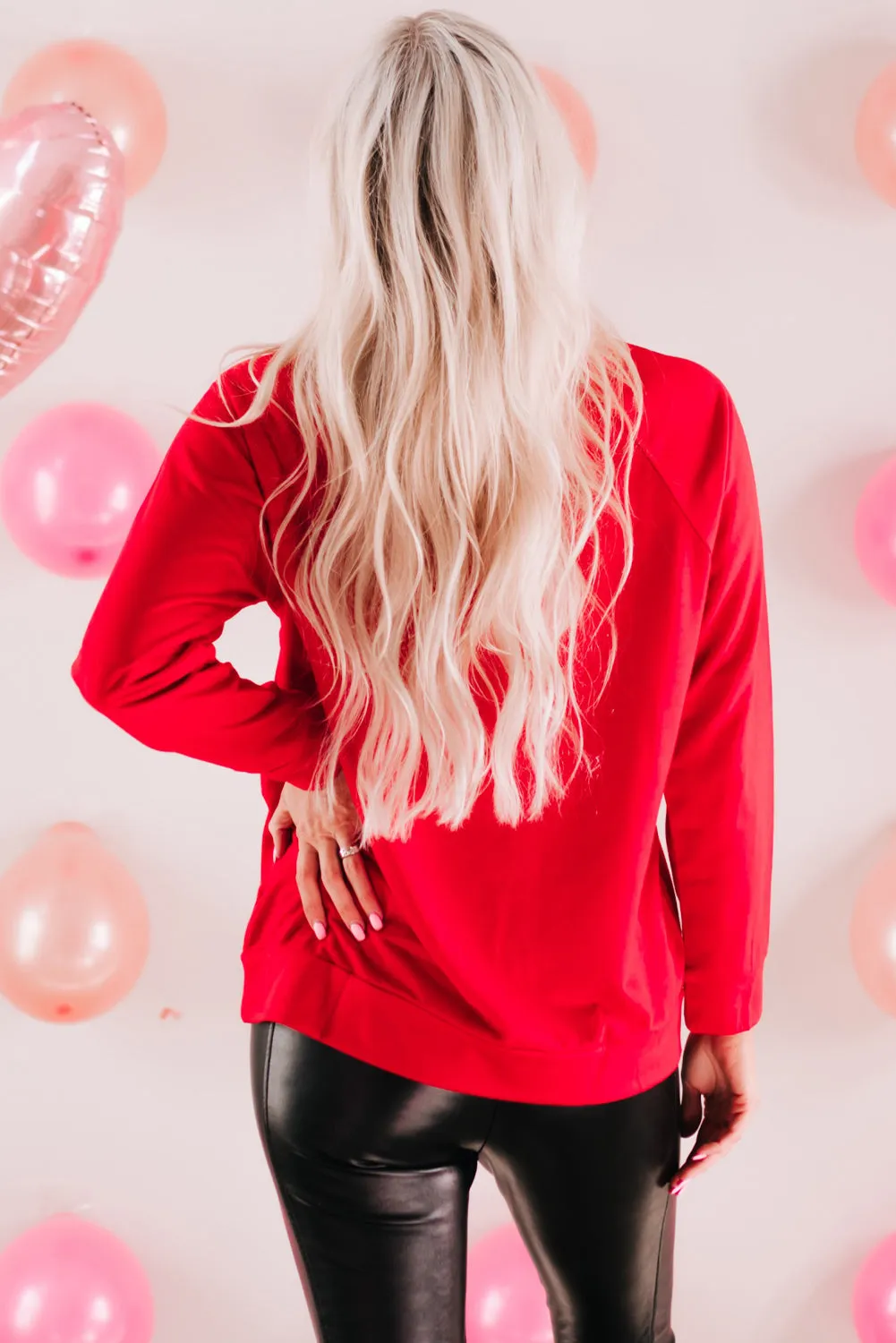 Hearts Crewneck Women Sweatshirt