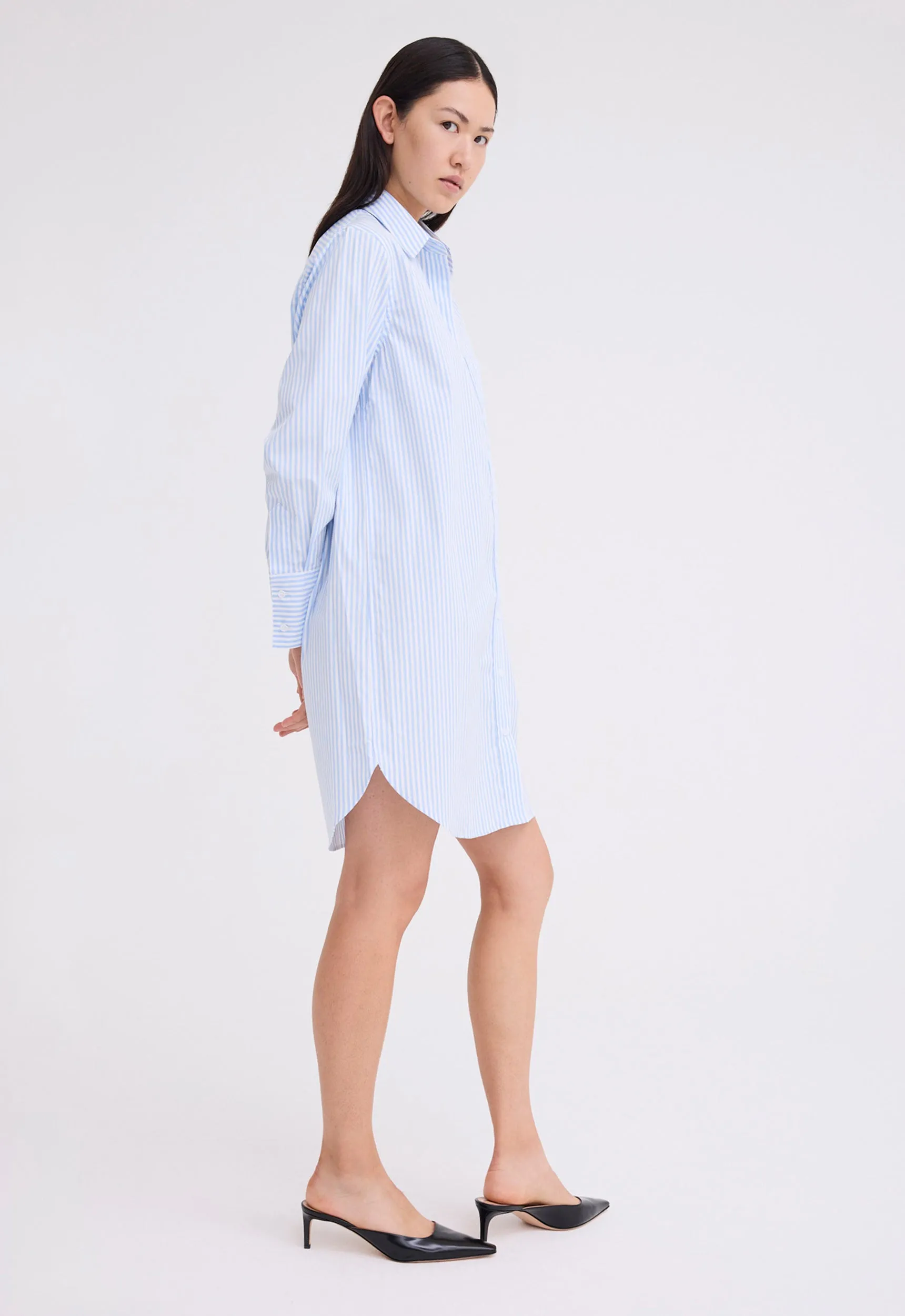 Jac and Jack Doss Dress in Pale Blue Stripe