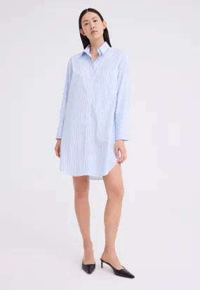 Jac and Jack Doss Dress in Pale Blue Stripe