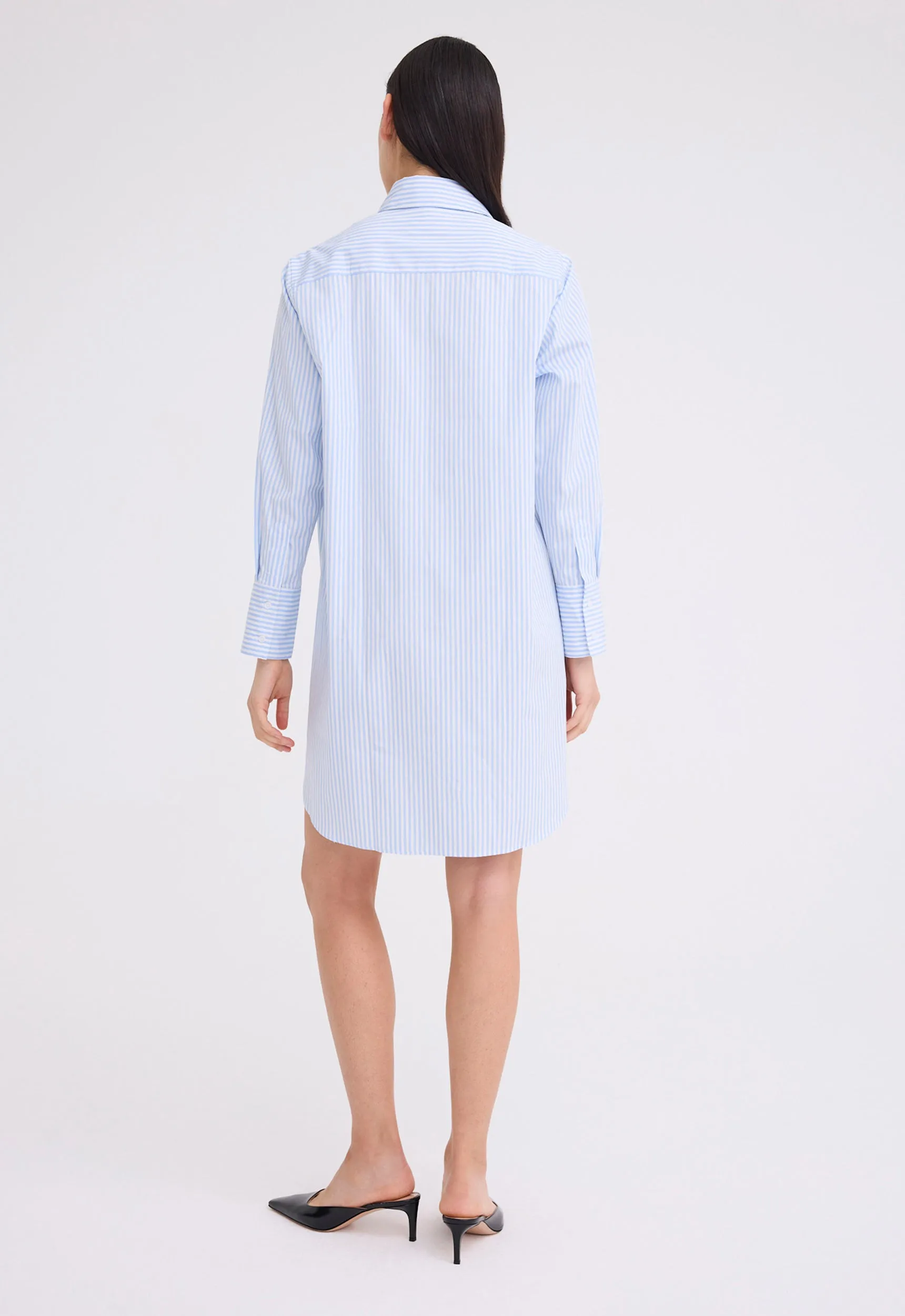 Jac and Jack Doss Dress in Pale Blue Stripe