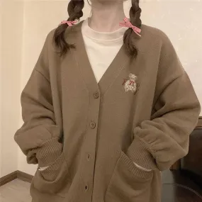Kawaii Bear Sweater Cute Cardigan