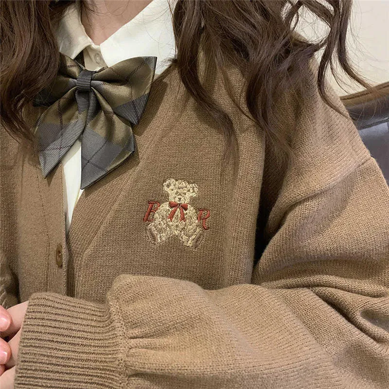 Kawaii Bear Sweater Cute Cardigan