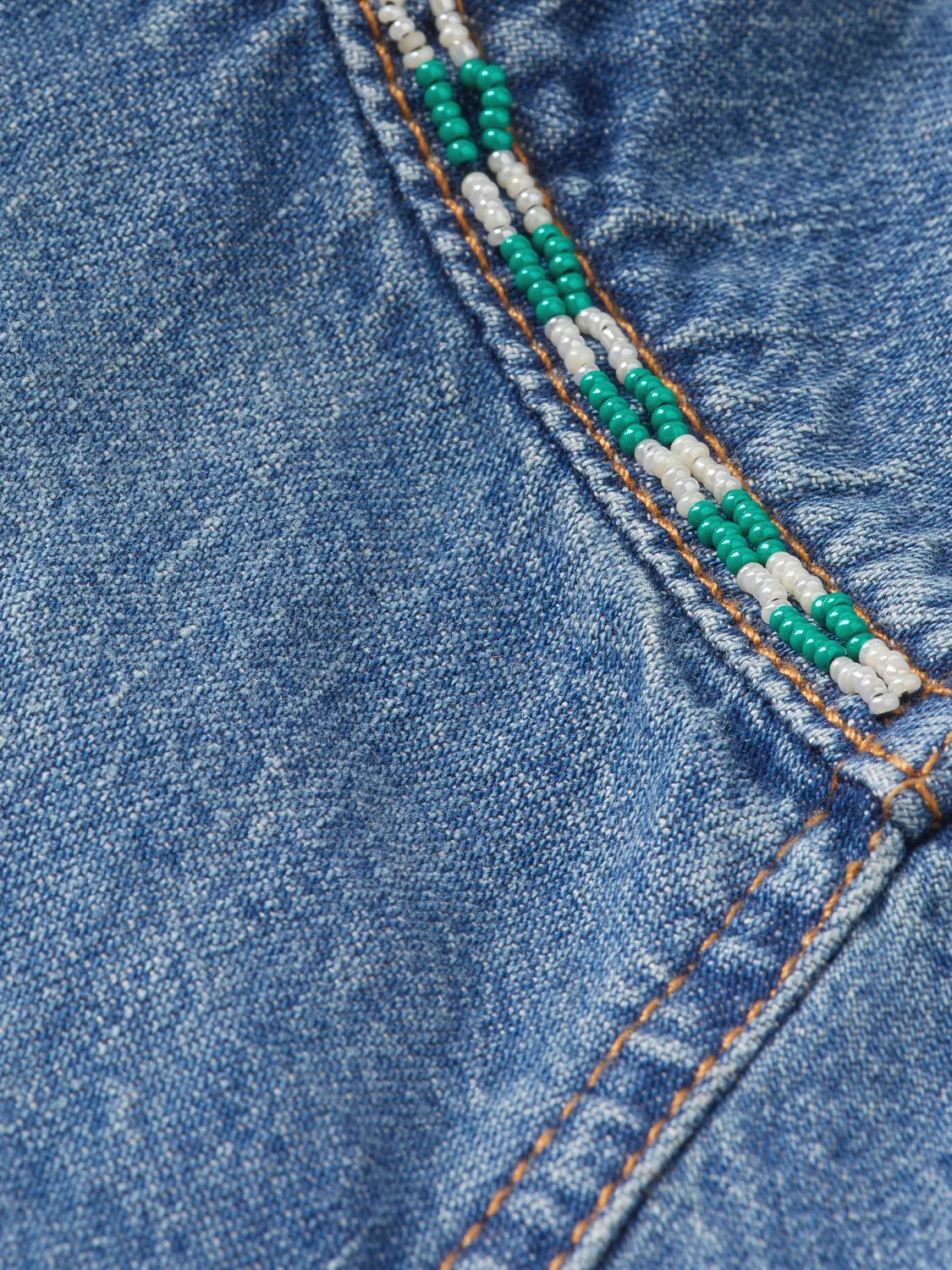 Kids - Embroidered denim shirt