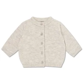 Knit cardigan light mixed grey