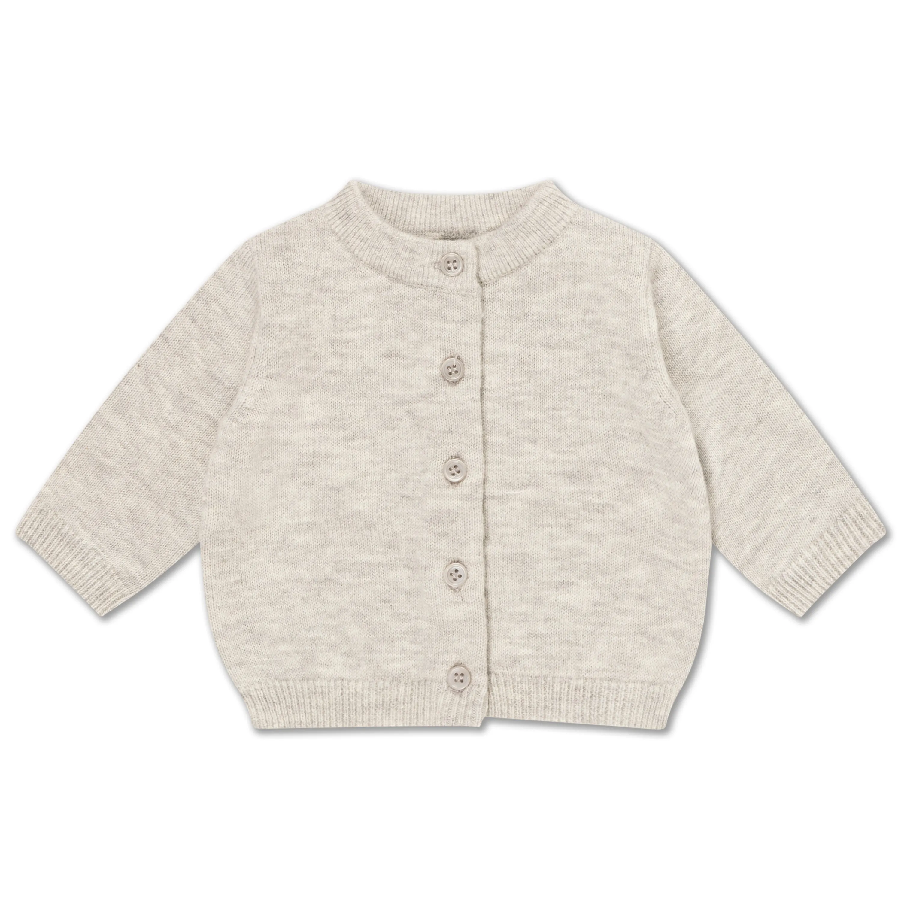 Knit cardigan light mixed grey
