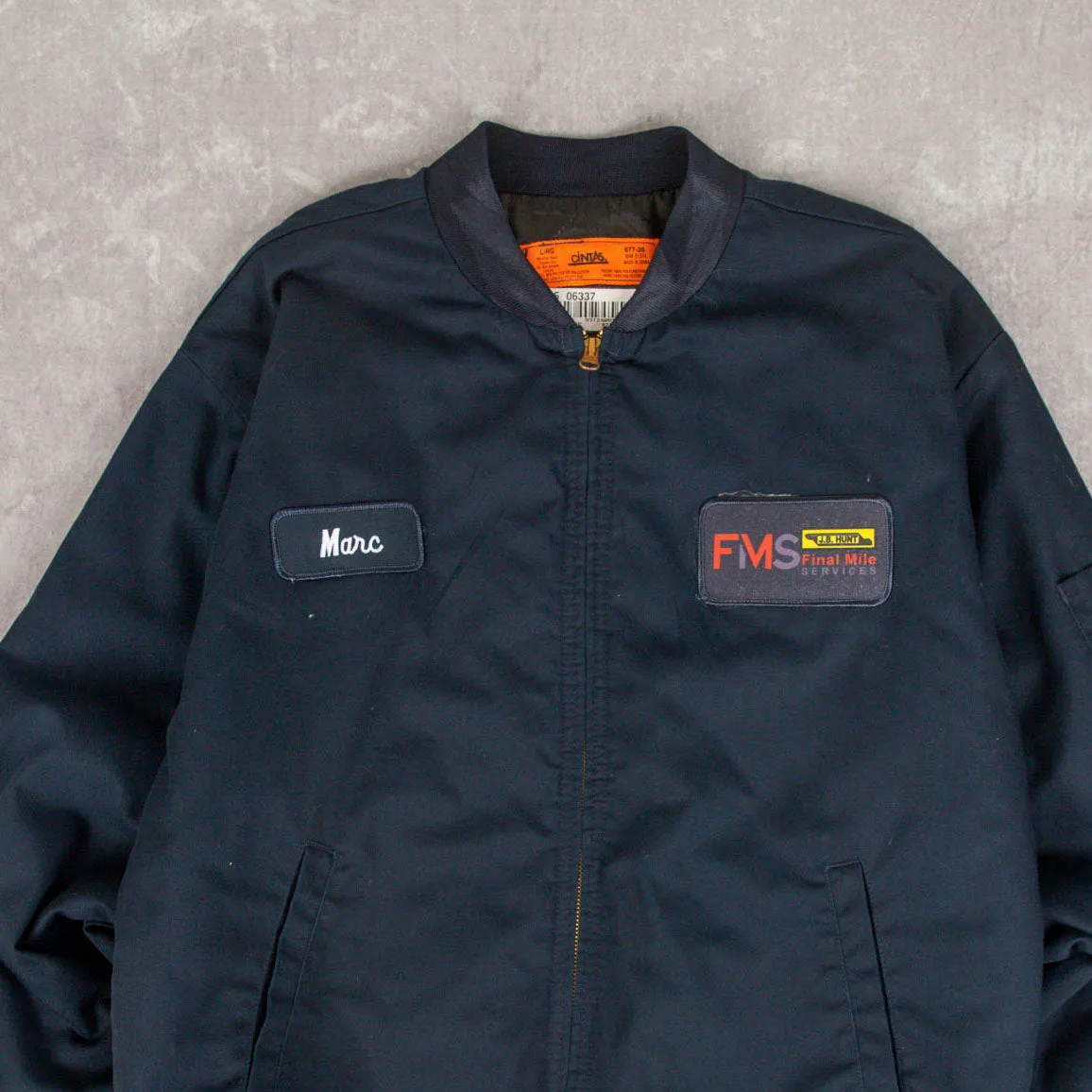 MEN'S VINTAGE 1990S FMS WORKWEAR BOMBER JACKET - LARGE