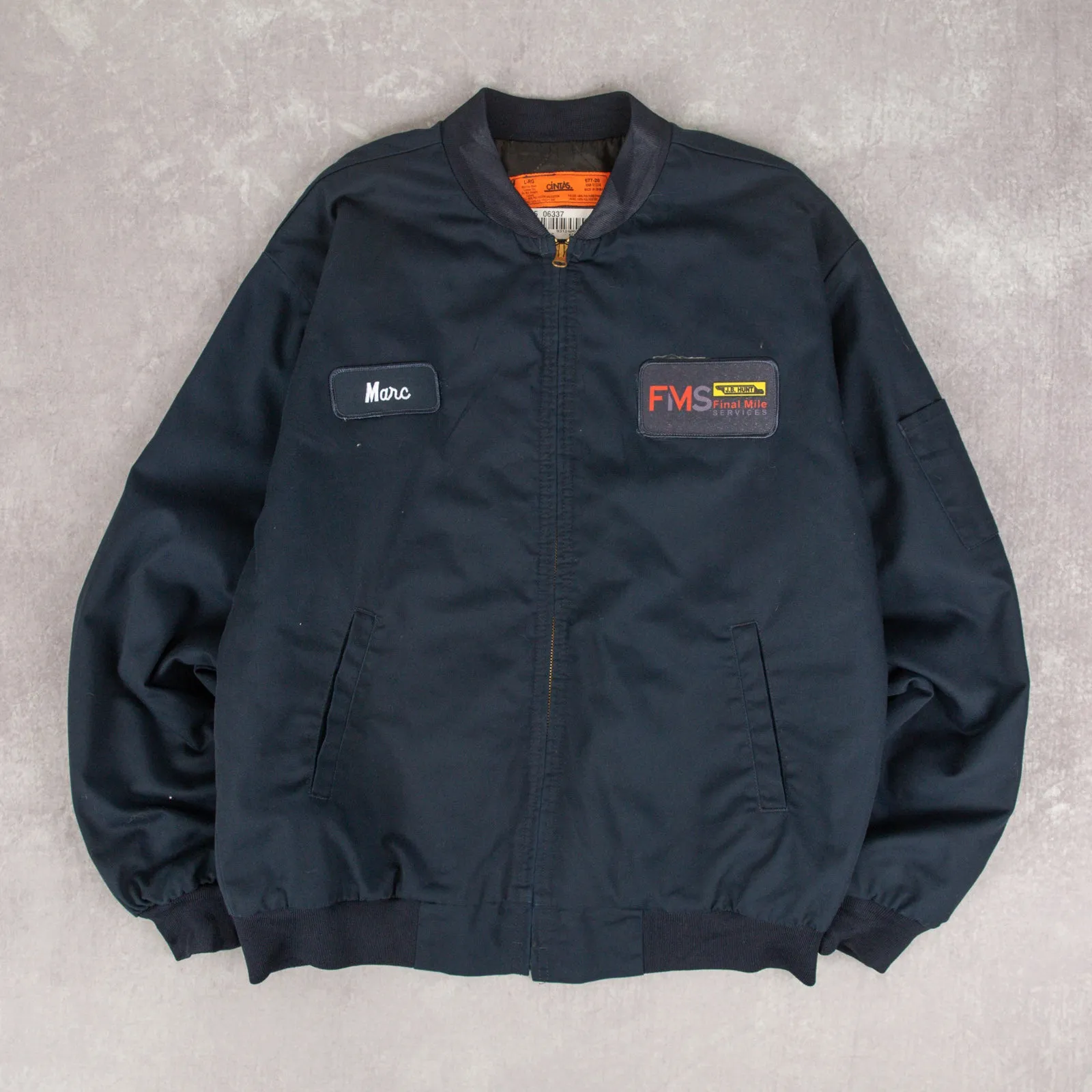 MEN'S VINTAGE 1990S FMS WORKWEAR BOMBER JACKET - LARGE