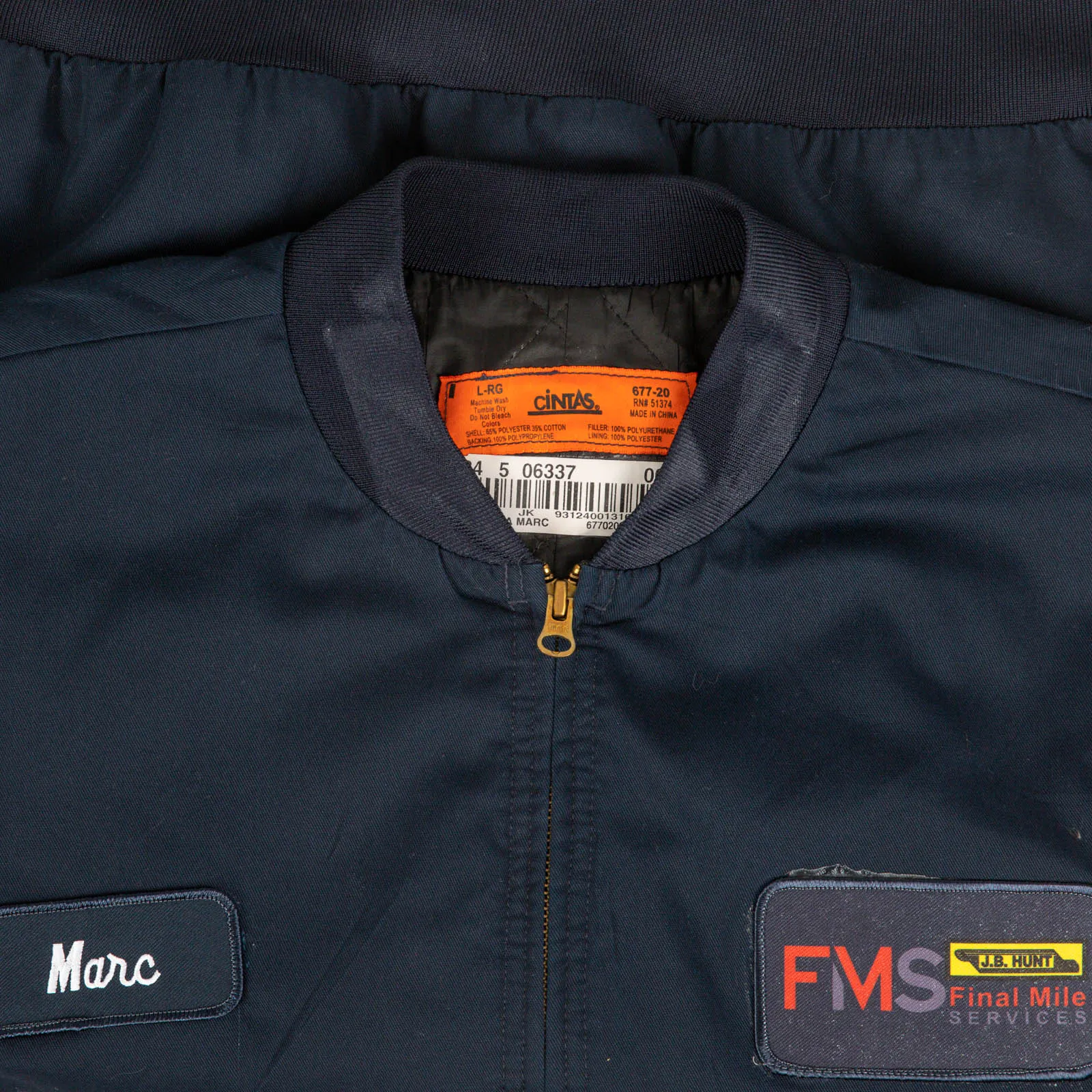 MEN'S VINTAGE 1990S FMS WORKWEAR BOMBER JACKET - LARGE