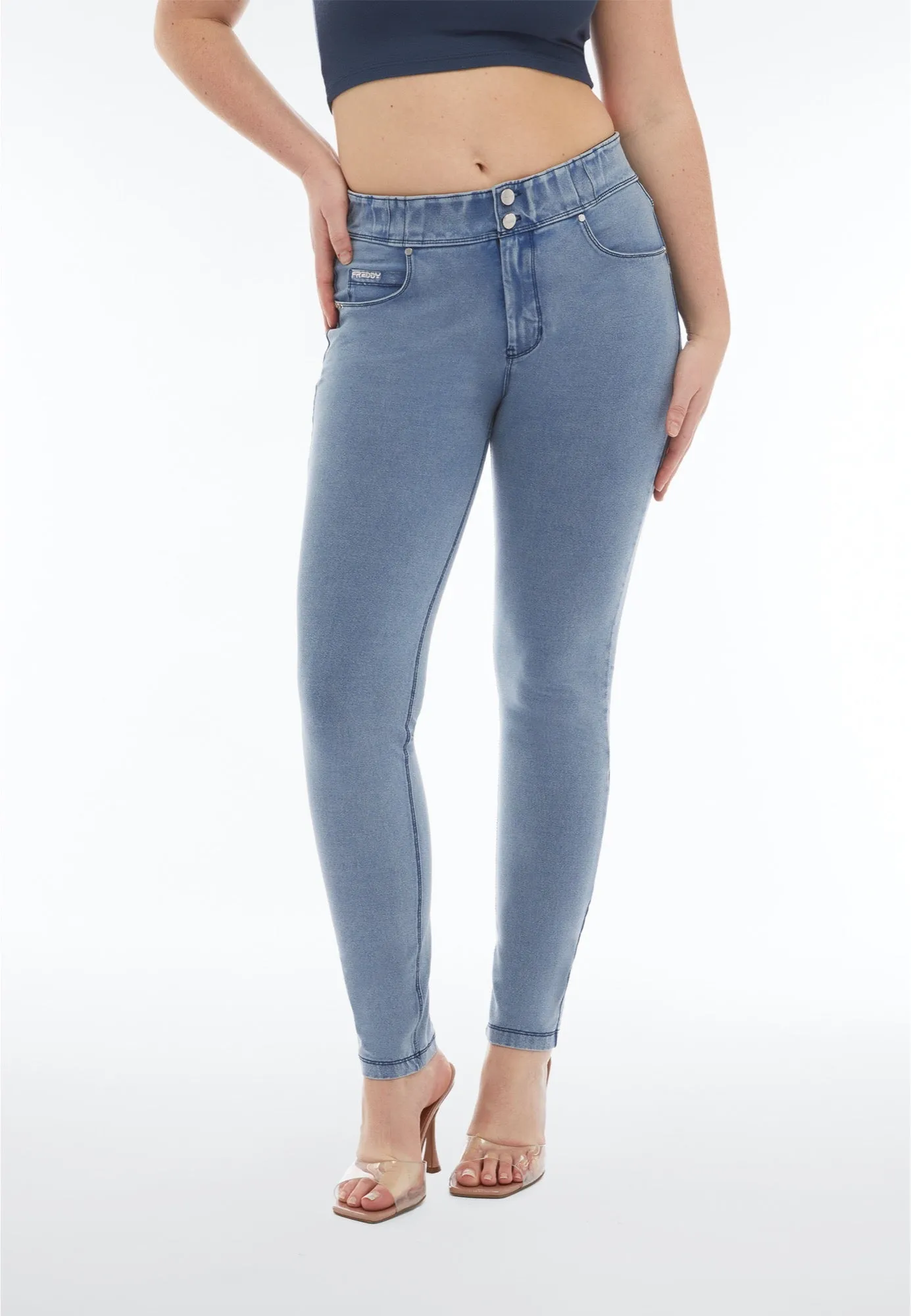 (NOW1MC002ORG-J107B) N.O.W.® PANTS Mid Waist met Knoopsluiting