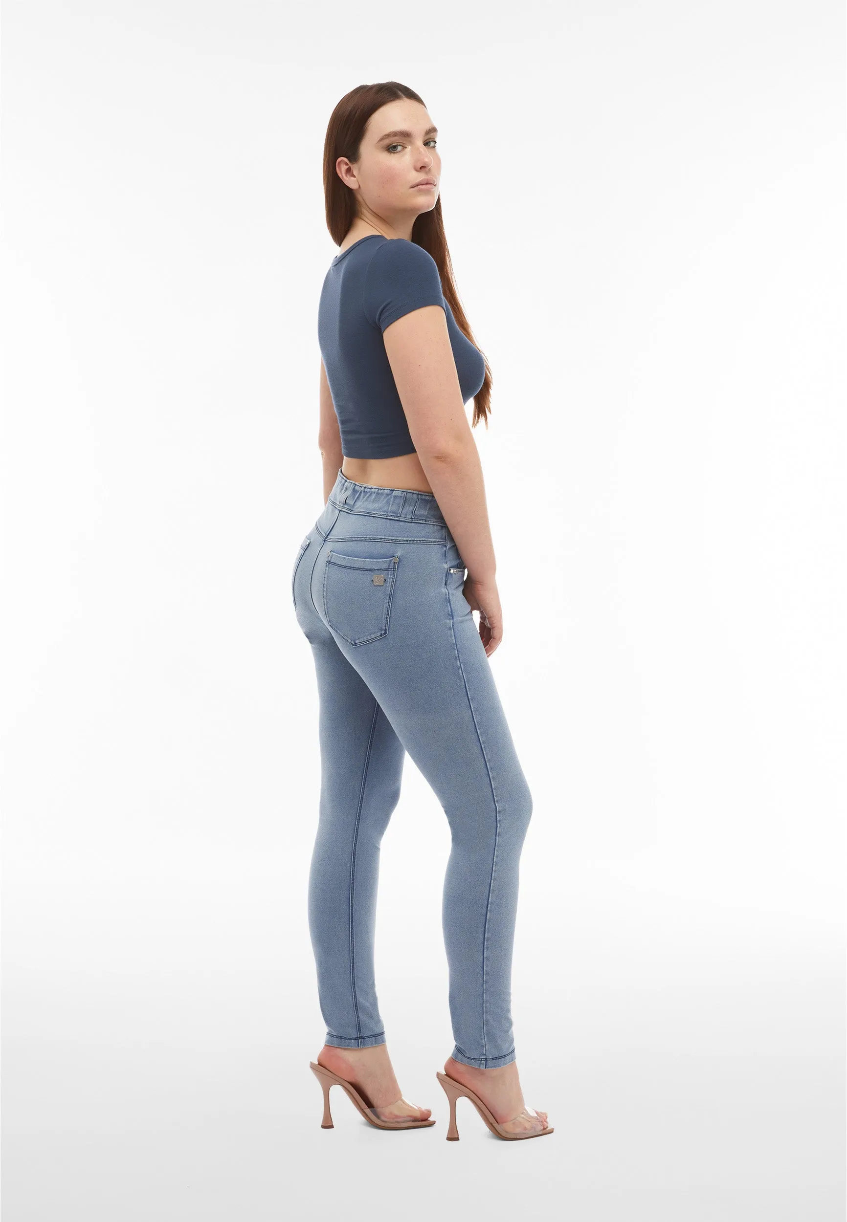 (NOW1MC002ORG-J107B) N.O.W.® PANTS Mid Waist met Knoopsluiting
