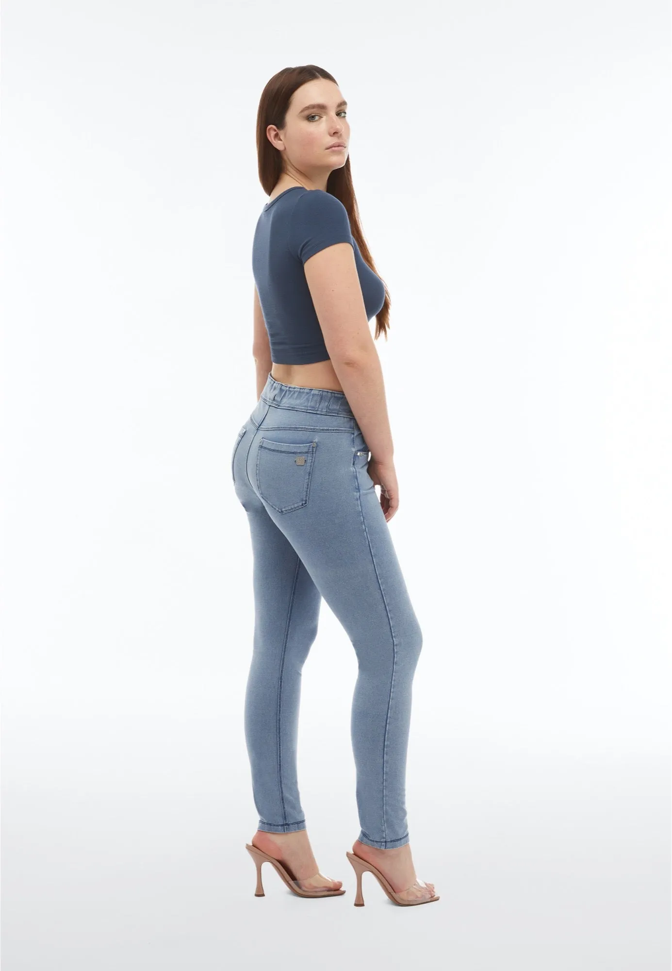 (NOW1MC002ORG-J107B) N.O.W.® PANTS Mid Waist met Knoopsluiting