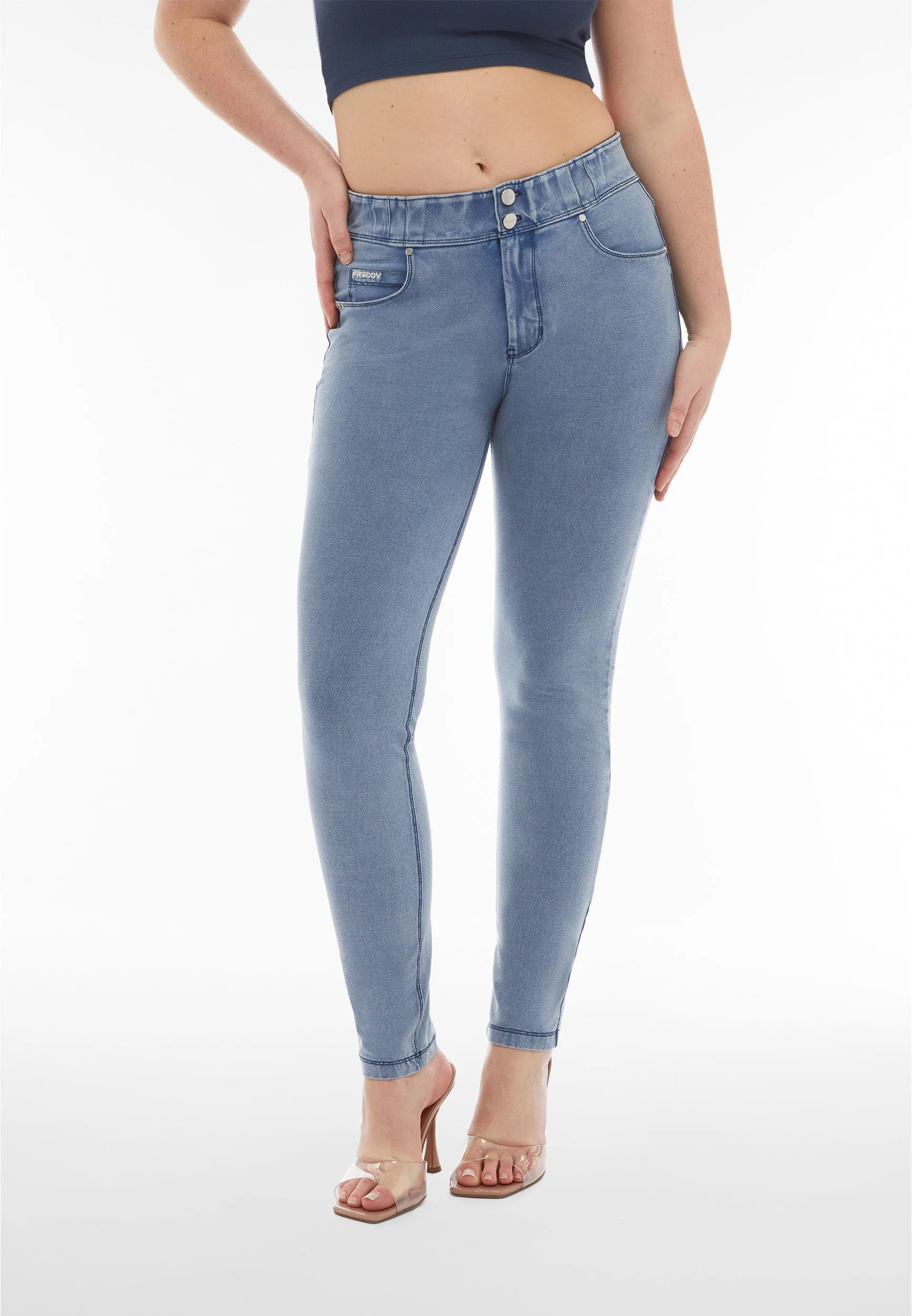 (NOW1MC002ORG-J107B) N.O.W.® PANTS Mid Waist met Knoopsluiting