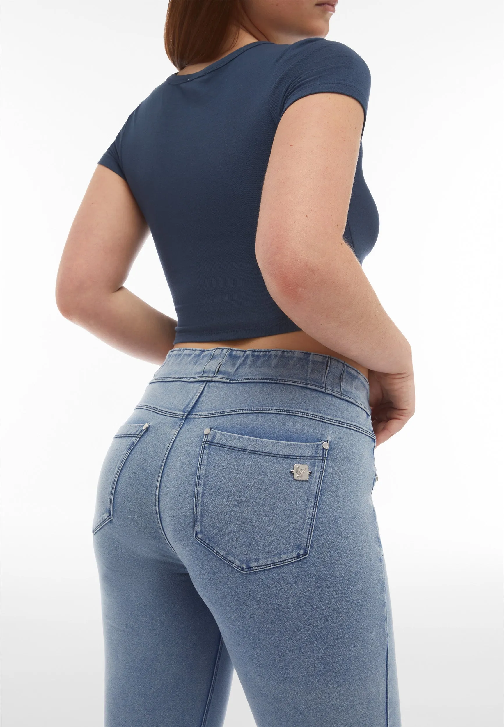 (NOW1MC002ORG-J107B) N.O.W.® PANTS Mid Waist met Knoopsluiting