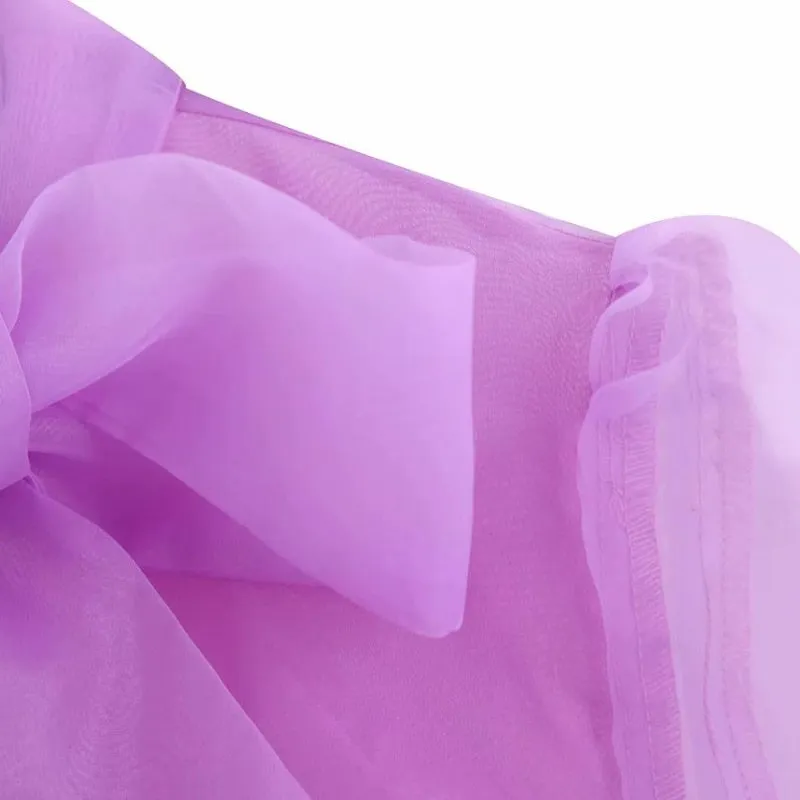 ORGANZA BLOUSE WITH BOW DETAIL