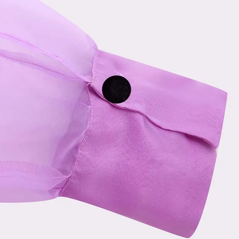 ORGANZA BLOUSE WITH BOW DETAIL