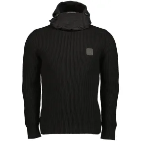 Patch Logo Hooded Knit