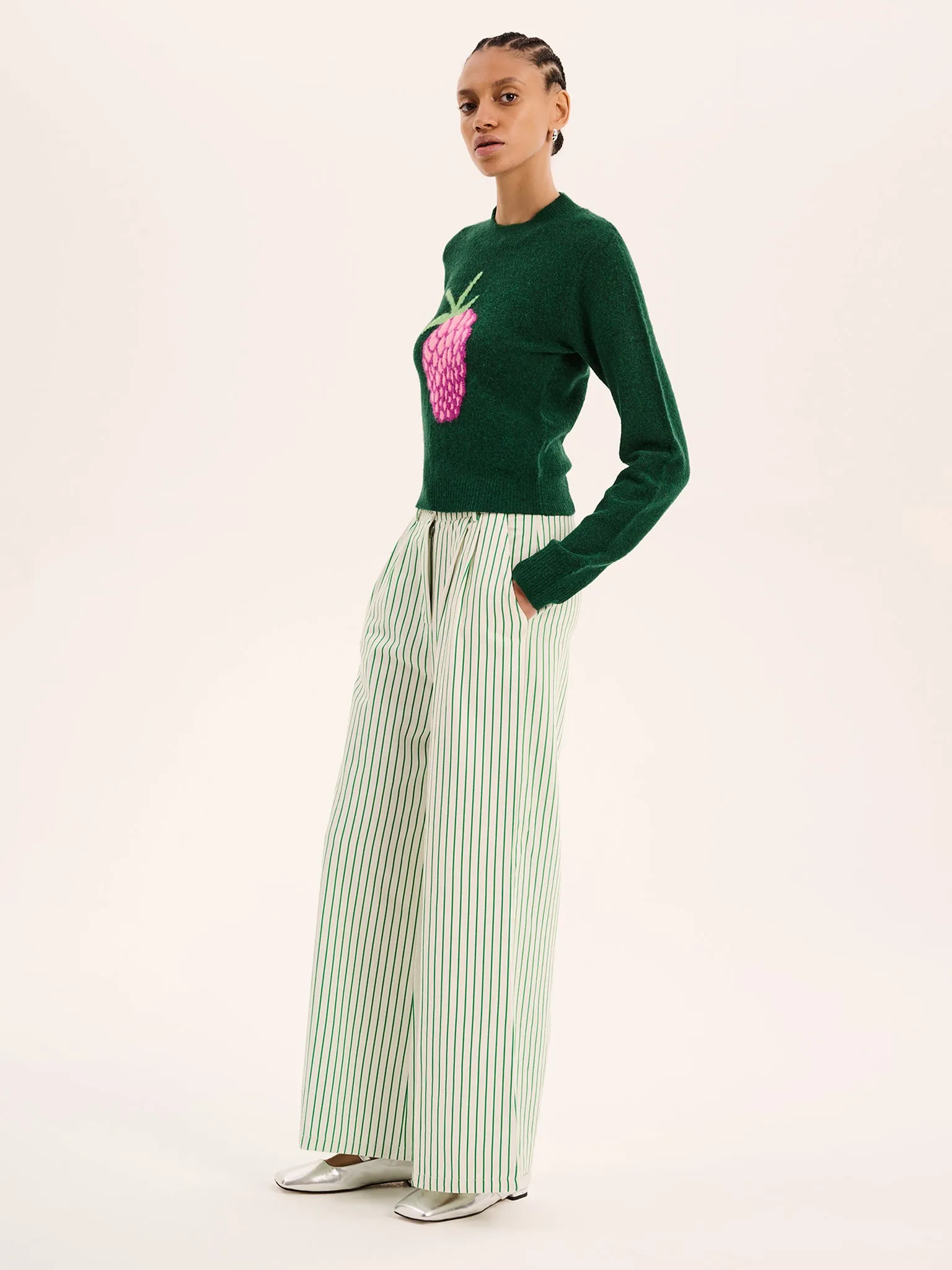 Pia Raspberry Jumper in Green