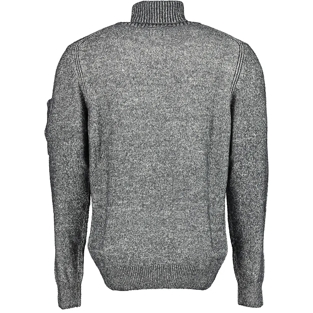 Roll Neck Lens Fleece Knit