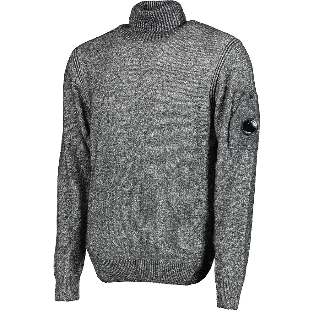 Roll Neck Lens Fleece Knit
