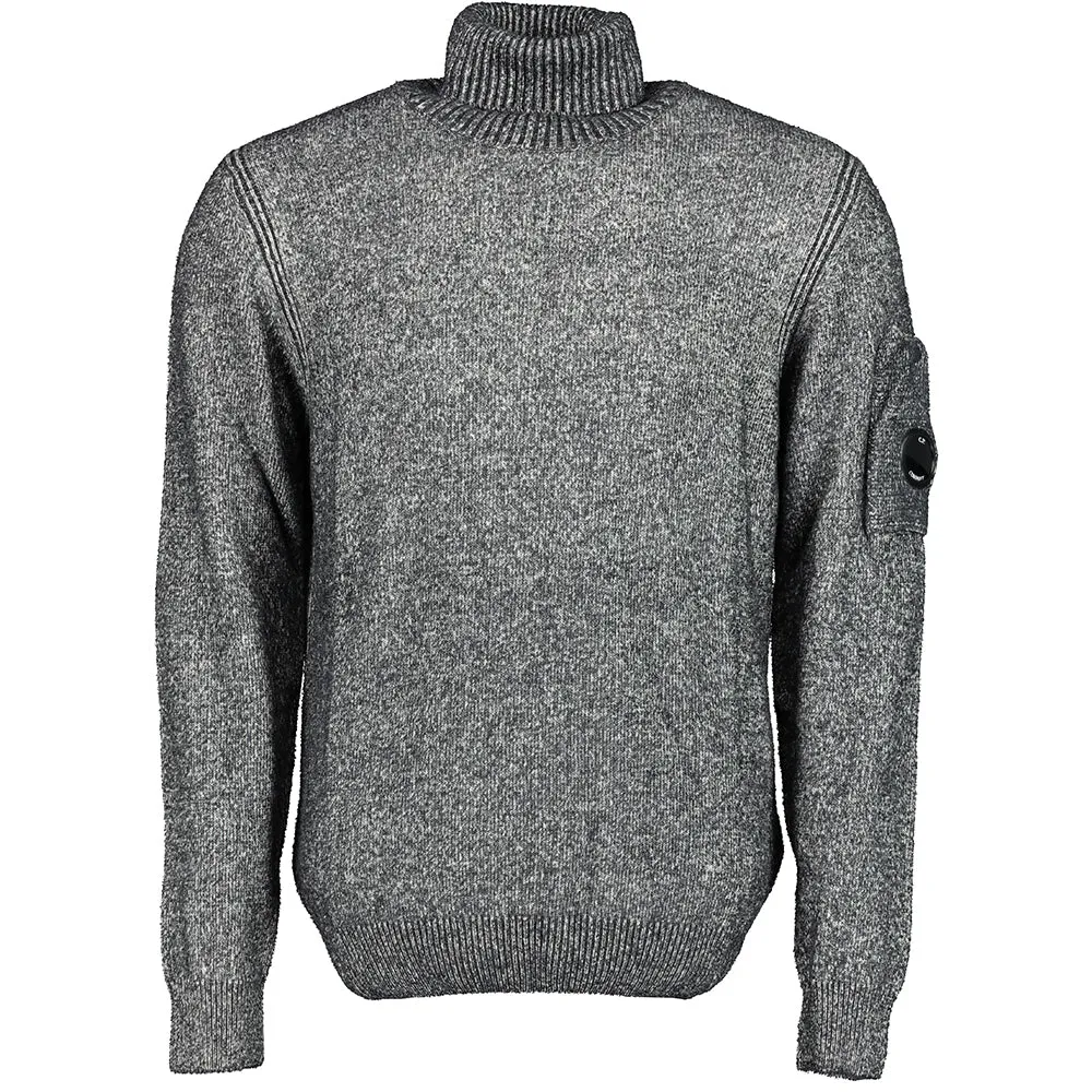 Roll Neck Lens Fleece Knit