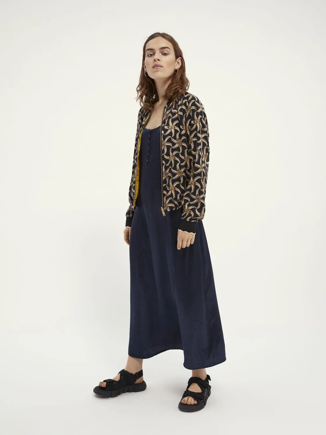 Scotch & Soda Printed Wear Two Ways Bomber