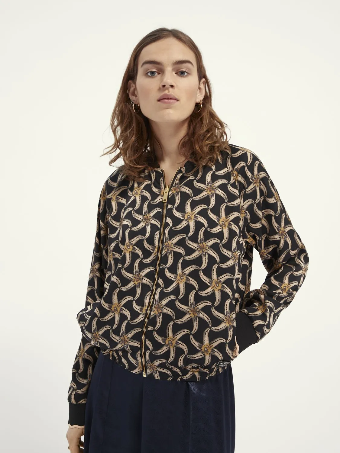 Scotch & Soda Printed Wear Two Ways Bomber