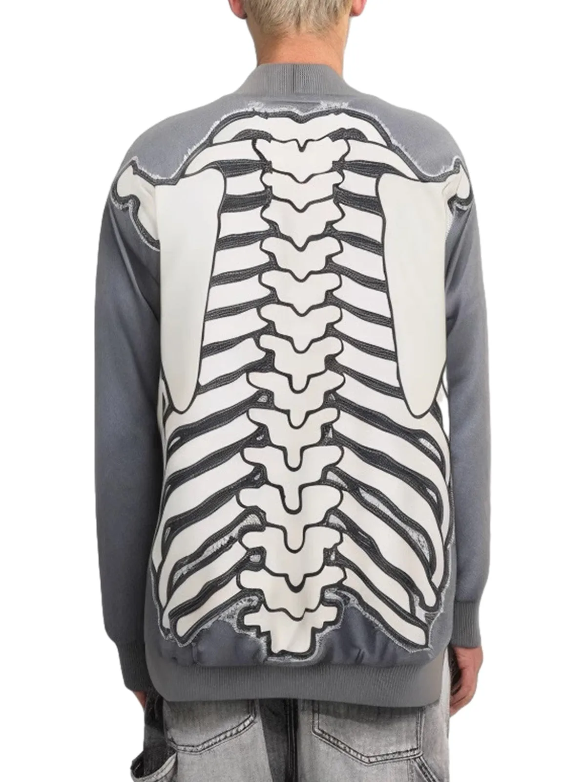 Skull Print Bomber Jacket